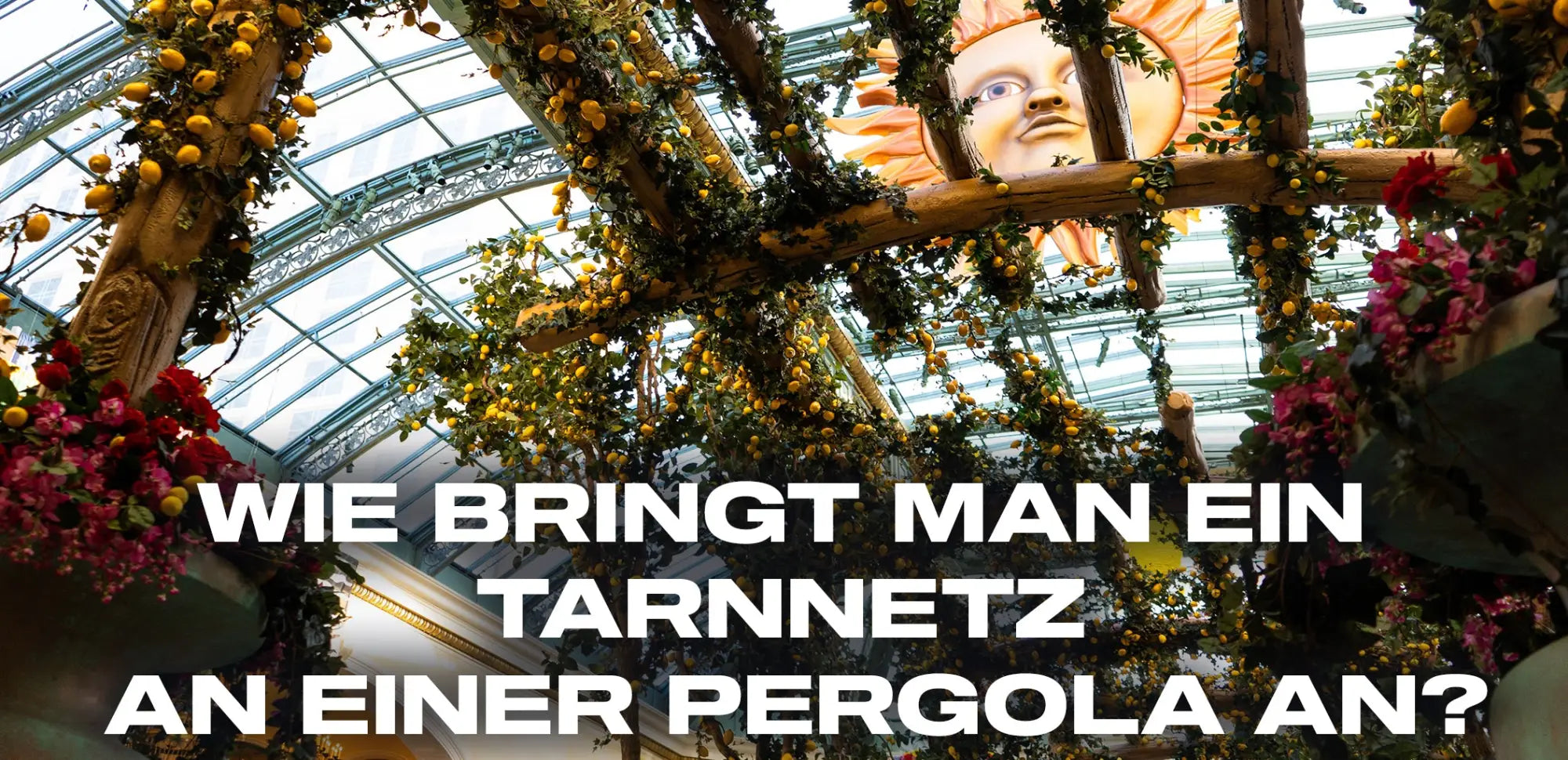 wie bringt man ein tarnnetz an einer pergola an