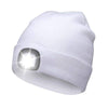 Beanie mit einer starken Stirnlampe