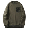 Fleece hoodie militär