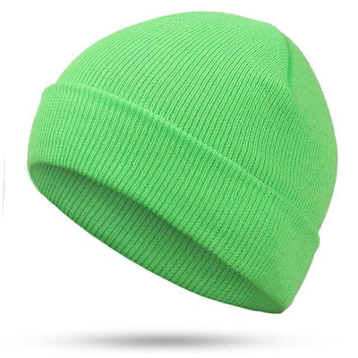 Militärgrüne Beanie aus kaltem Fleece