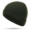 Militärgrüne Beanie aus kaltem Fleece