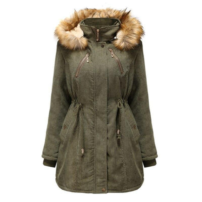 Plus Size Damen lange Militärjacke